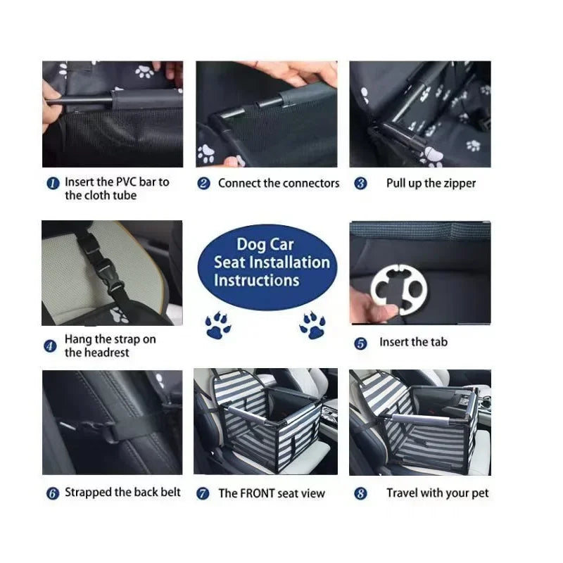 Travel Dog Car Seat – Safe, Comfy & Waterproof