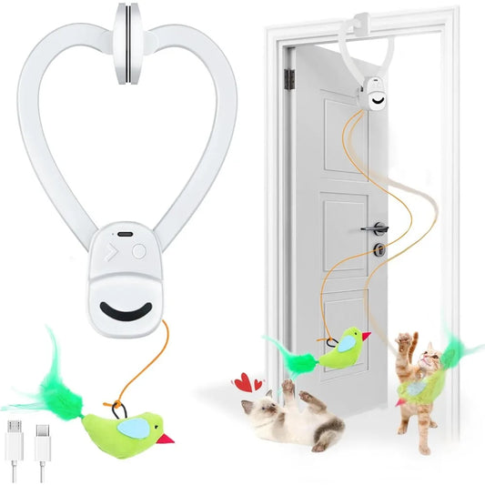 Interactive Cat Toy – Automatic Electric Flying Bird Wand for Indoor Cats