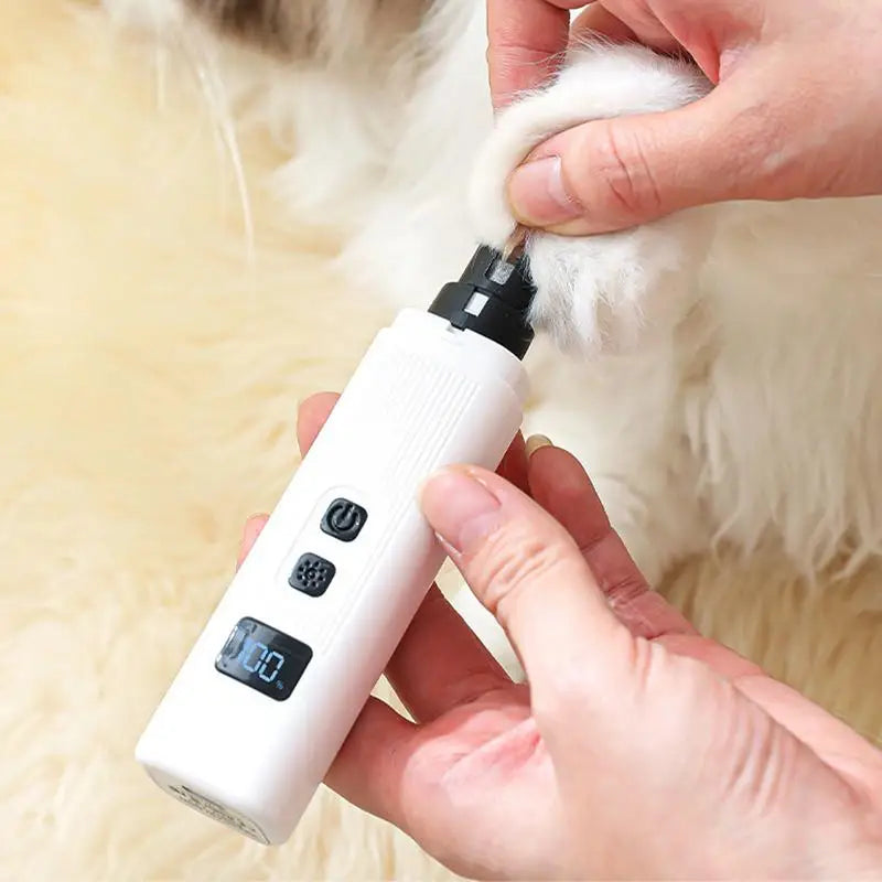 Electric Dog Nail Grinder – Rechargeable Pet Nail Filer with 3 Modes