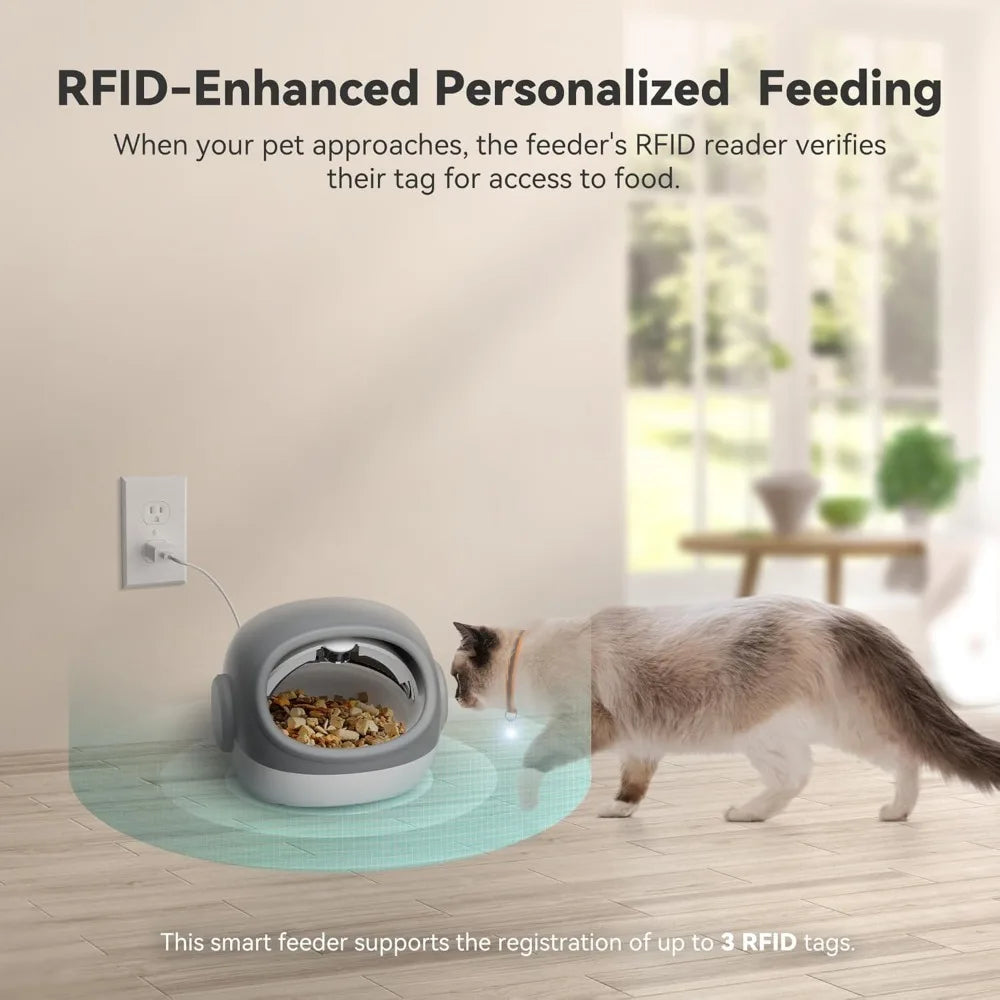 Upgraded RFID Cat Feeder – Timed & Anti-Theft Feeder for Multi-Cat Households