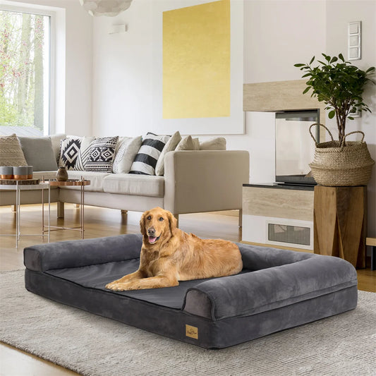 XXXL Orthopedic Calming Dog Bed – Memory Foam Comfort & Washable Design