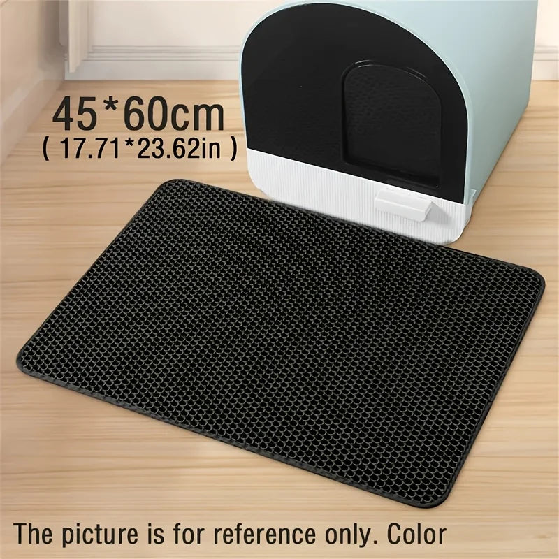 Double Layer Honeycomb Cat Litter Mat – Non-Slip, Easy-to-Clean