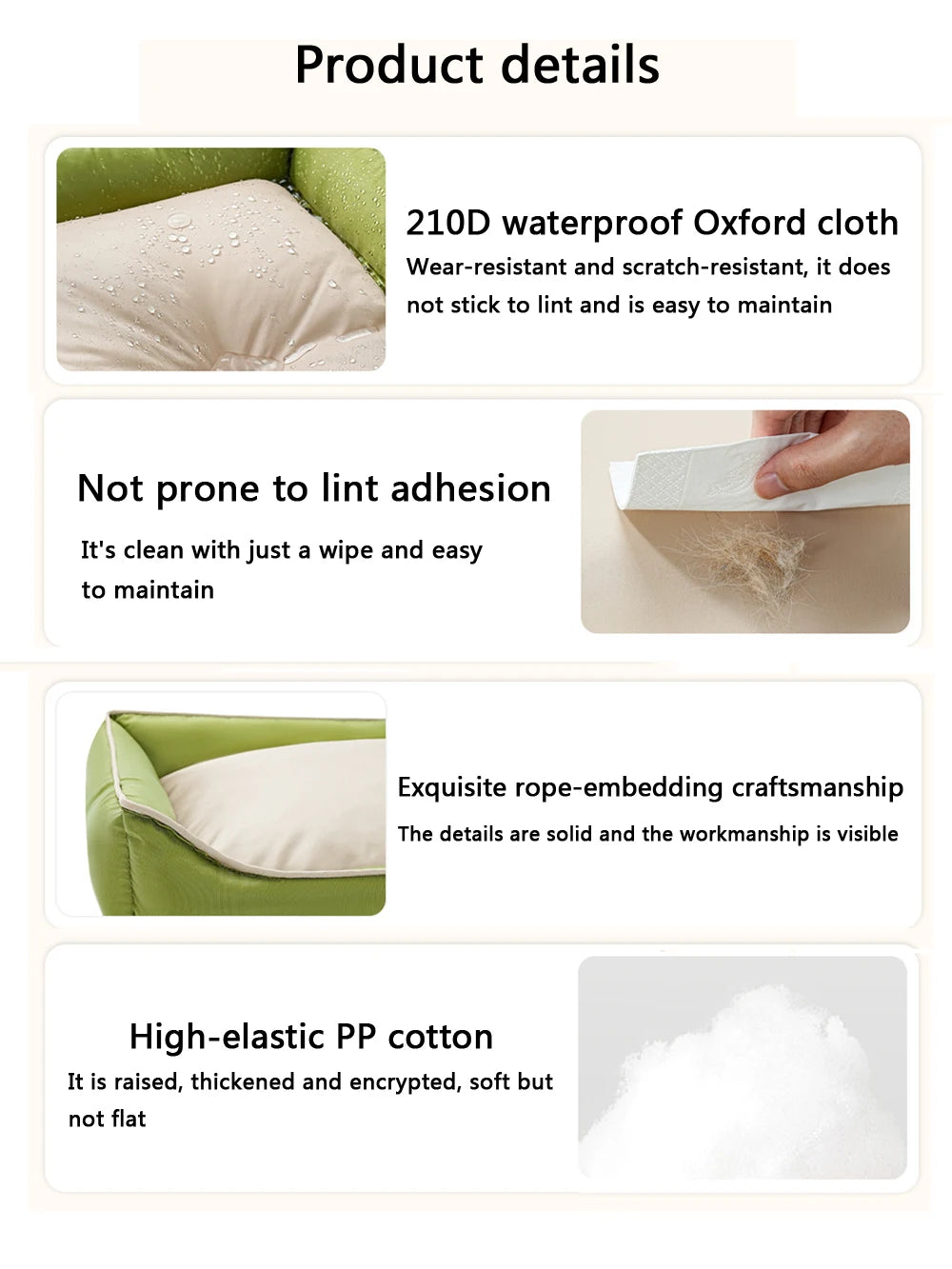 Color-Blocked Oxford Cloth Dog Bed – Summer Cooling Medium Pet Nest