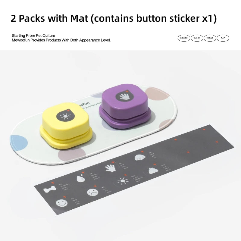 Mewoofun Voice Recording Button – Interactive Pet Communication Toy
