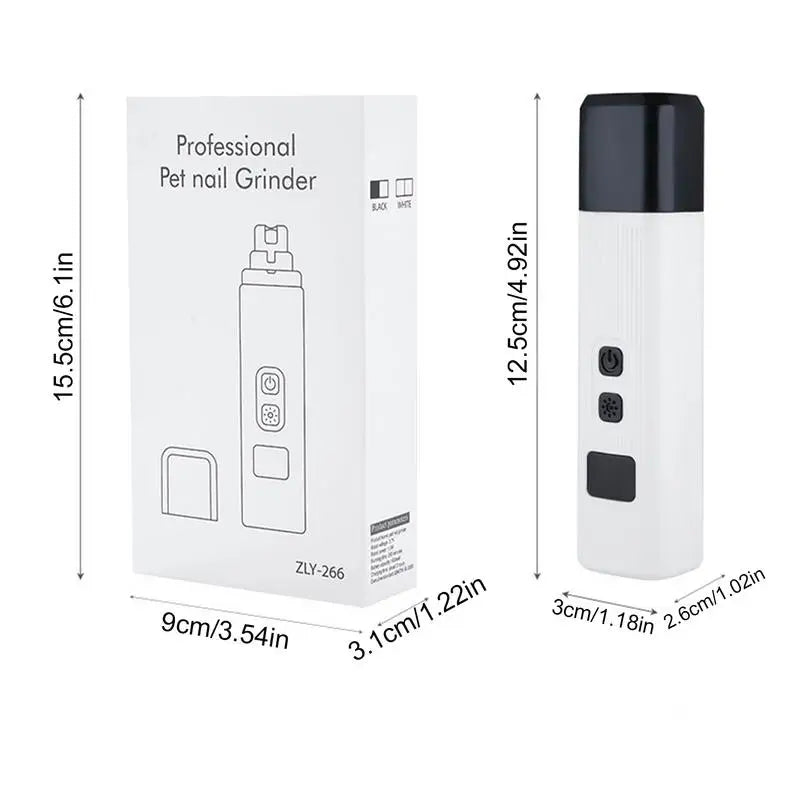Electric Dog Nail Grinder – Rechargeable Pet Nail Filer with 3 Modes