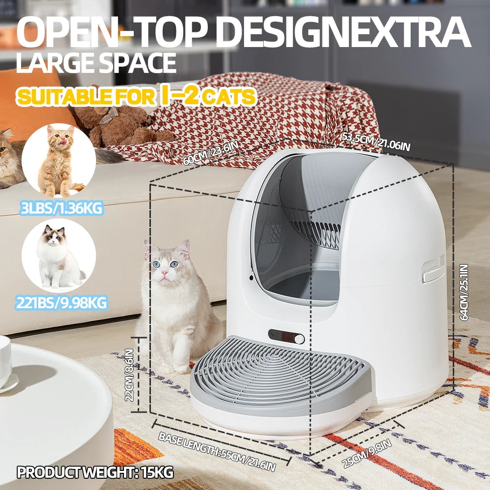 Automatic Smart Cat Litter Box – Electric Cleaning with Ozone Deodorization