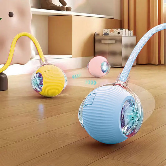 Interactive Automatic Rolling Cat Toy – USB Rechargeable Fun Ball