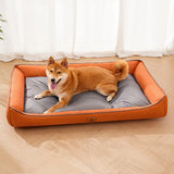 Color-Blocked Oxford Cloth Dog Bed – Summer Cooling Medium Pet Nest