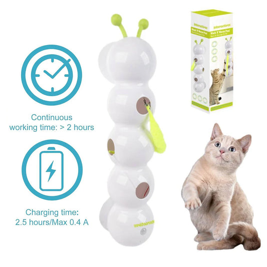 Intelligent Caterpillar Interactive Cat Toy – Motion Activated & USB Rechargeable