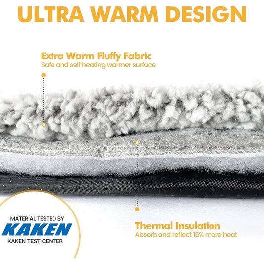 Self-Warming Cat Bed – Extra Warm Thermal Pet Mat with Removable Cover