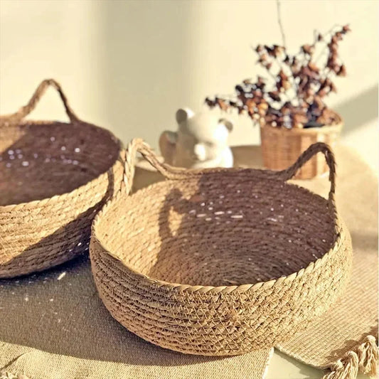 Hand-Woven Rattan Cat Nest – Four Seasons Cozy Pet Bed