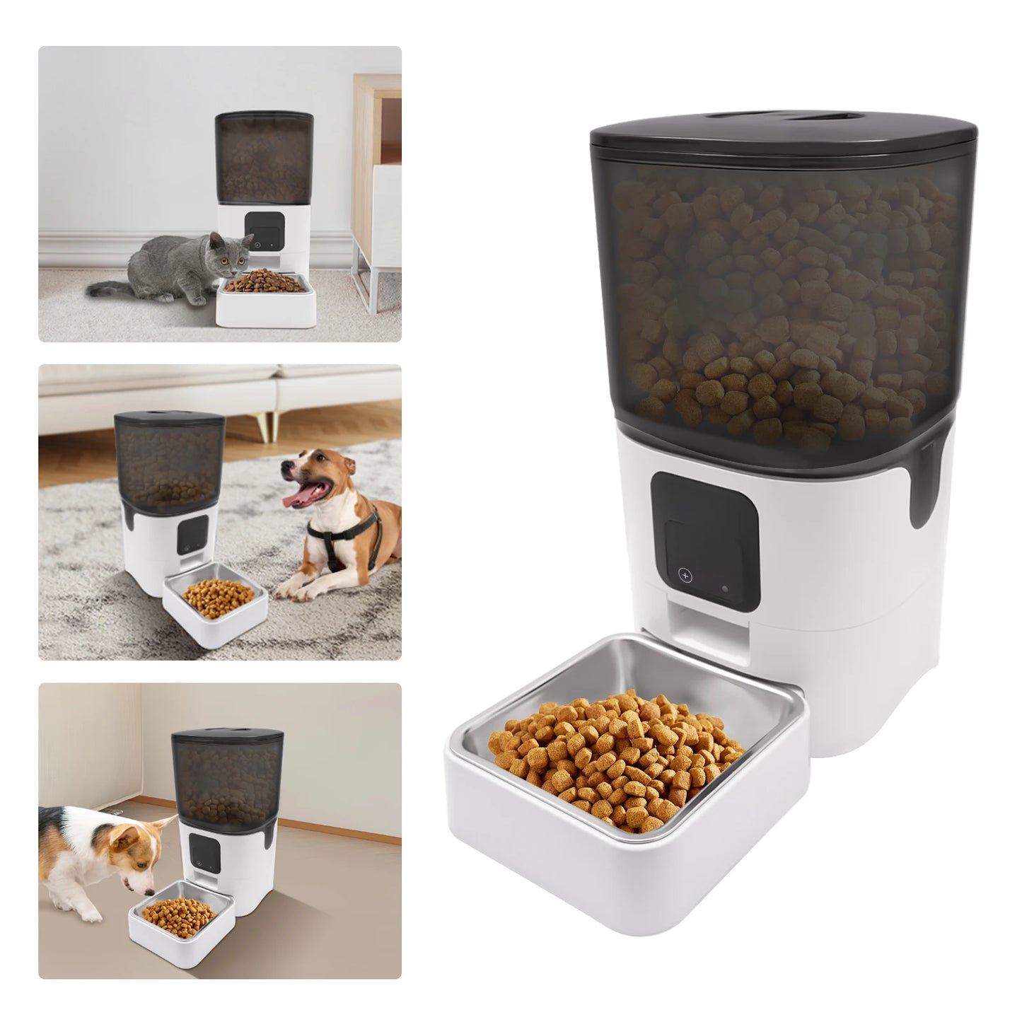 6L Smart Automatic Pet Feeder – App-Controlled Food Dispenser for Cats & Dogs