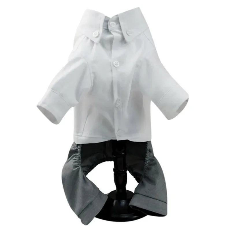 Dog Wedding Tuxedo Shirt – Puppy Suit with Bow Tie for Special Occasions