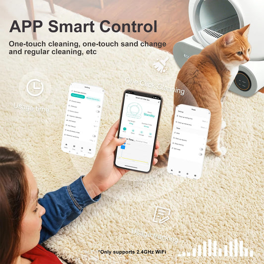 DOEL Self-Cleaning Cat Litter Box – Smart Automatic Cat Toilet with App Control