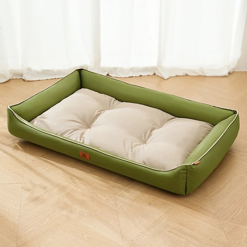 Color-Blocked Oxford Cloth Dog Bed – Summer Cooling Medium Pet Nest