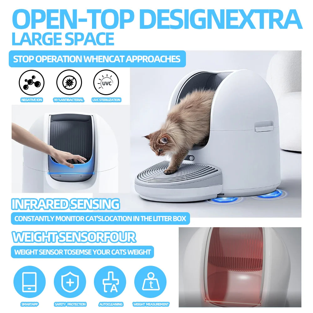 Automatic Smart Cat Litter Box – Electric Cleaning with Ozone Deodorization