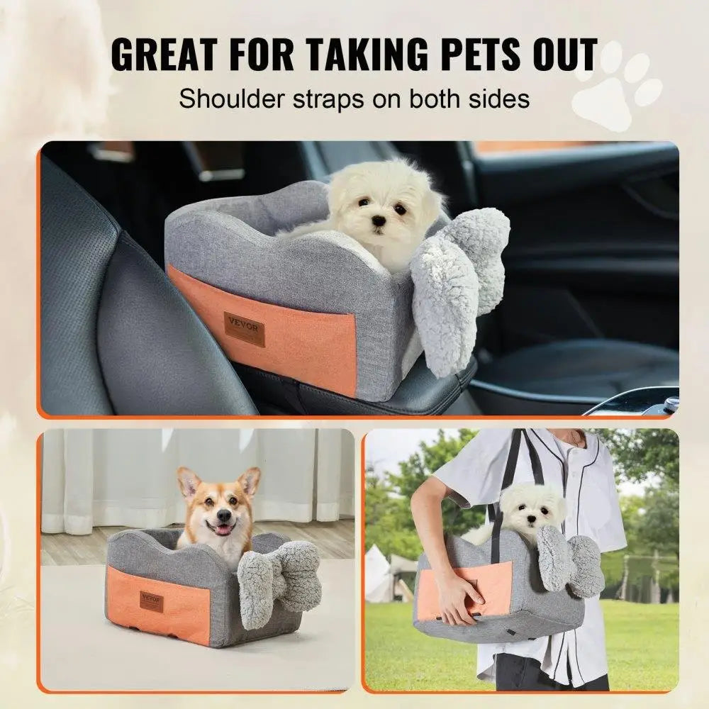 Dog Car Seat Booster – Cozy & Safe Travel for Small Pets