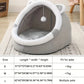 Cartoon Cat House – Plush Indoor Cave Bed with Removable Pad