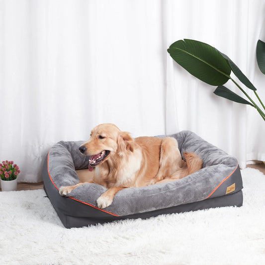 Large Dog Bed – Soft, Comfortable & Washable with Waterproof Protection