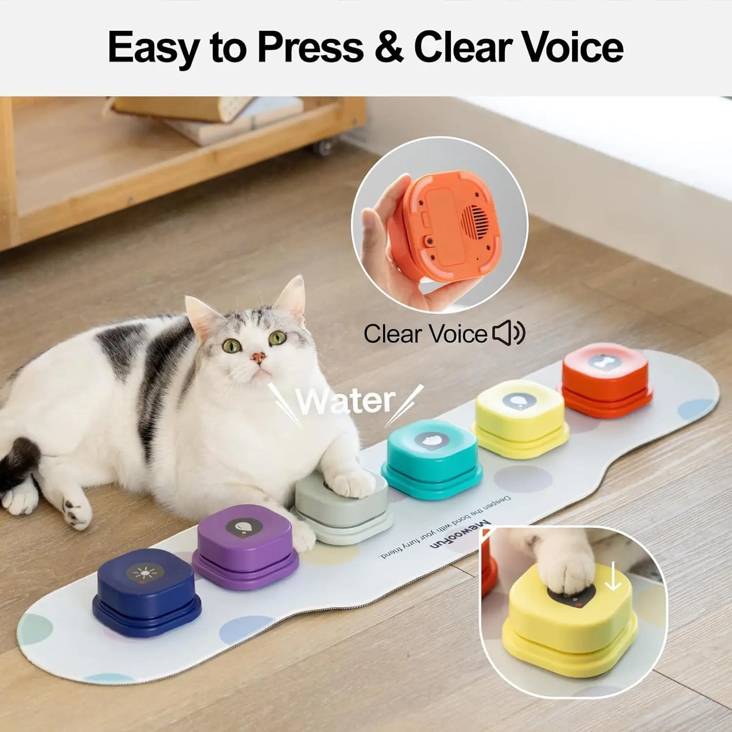 Mewoofun Voice Recording Button – Interactive Pet Communication Toy