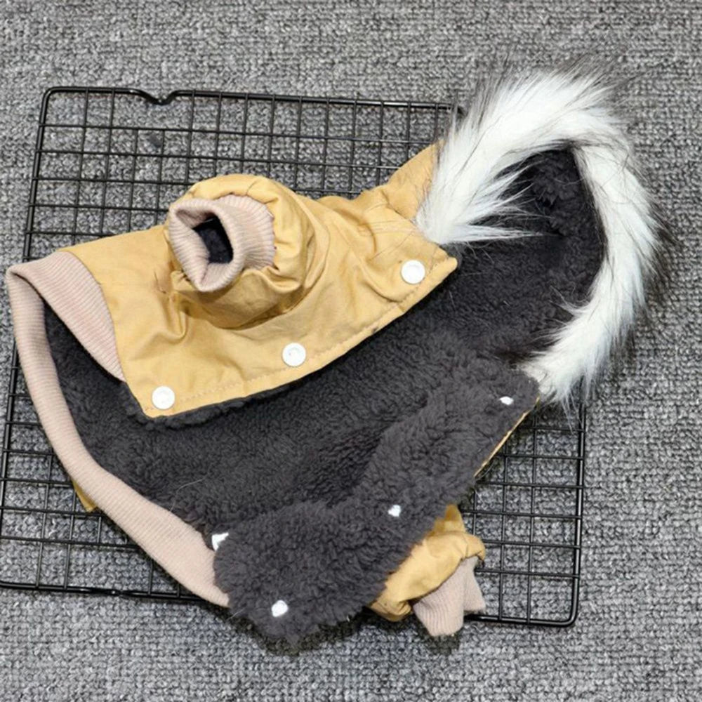 Dog Winter Jacket with Harness – Heavy-Duty Outdoor Hoodie Vest