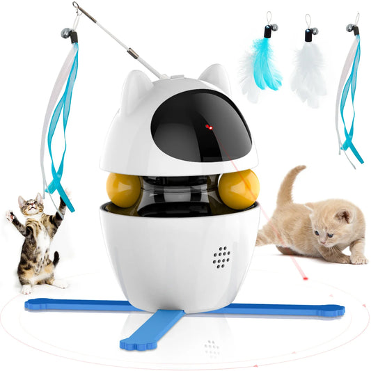 4-in-1 Electric Interactive Cat Toy – Ball, Feather & Laser Fun