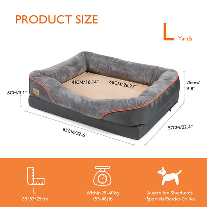 Large Dog Bed – Soft, Comfortable & Washable with Waterproof Protection